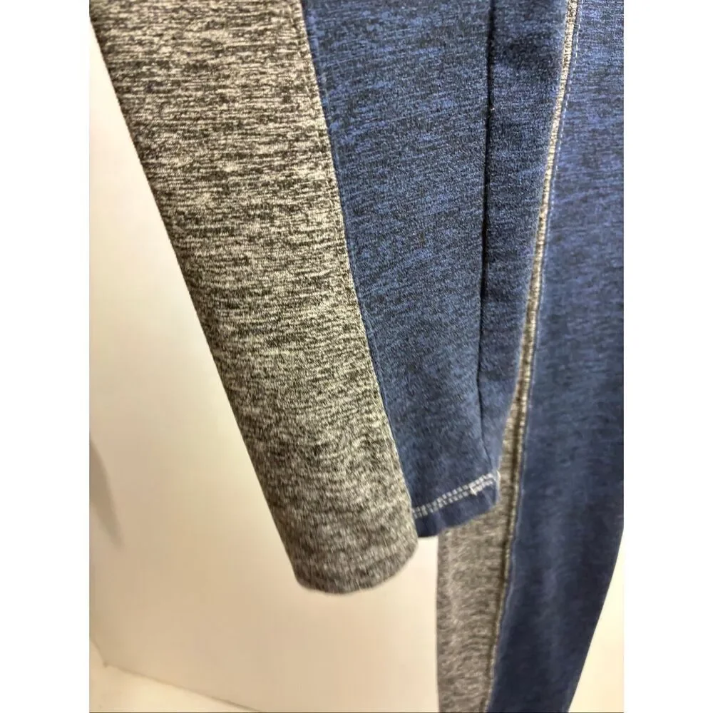 Free People Movement Boro Colorblock Leggings in Navy Blue and Gray Design Size